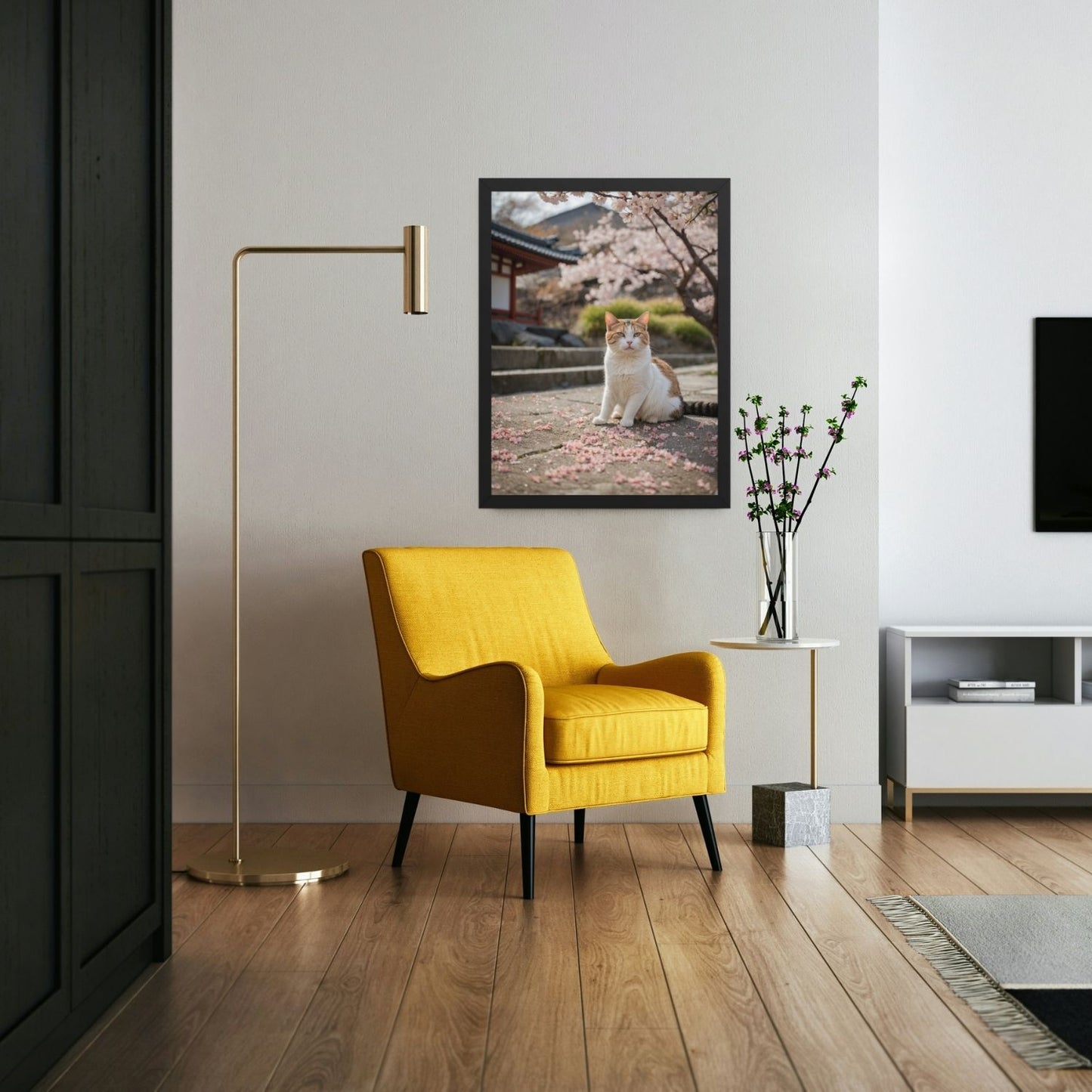 Art mural Chat Printanier