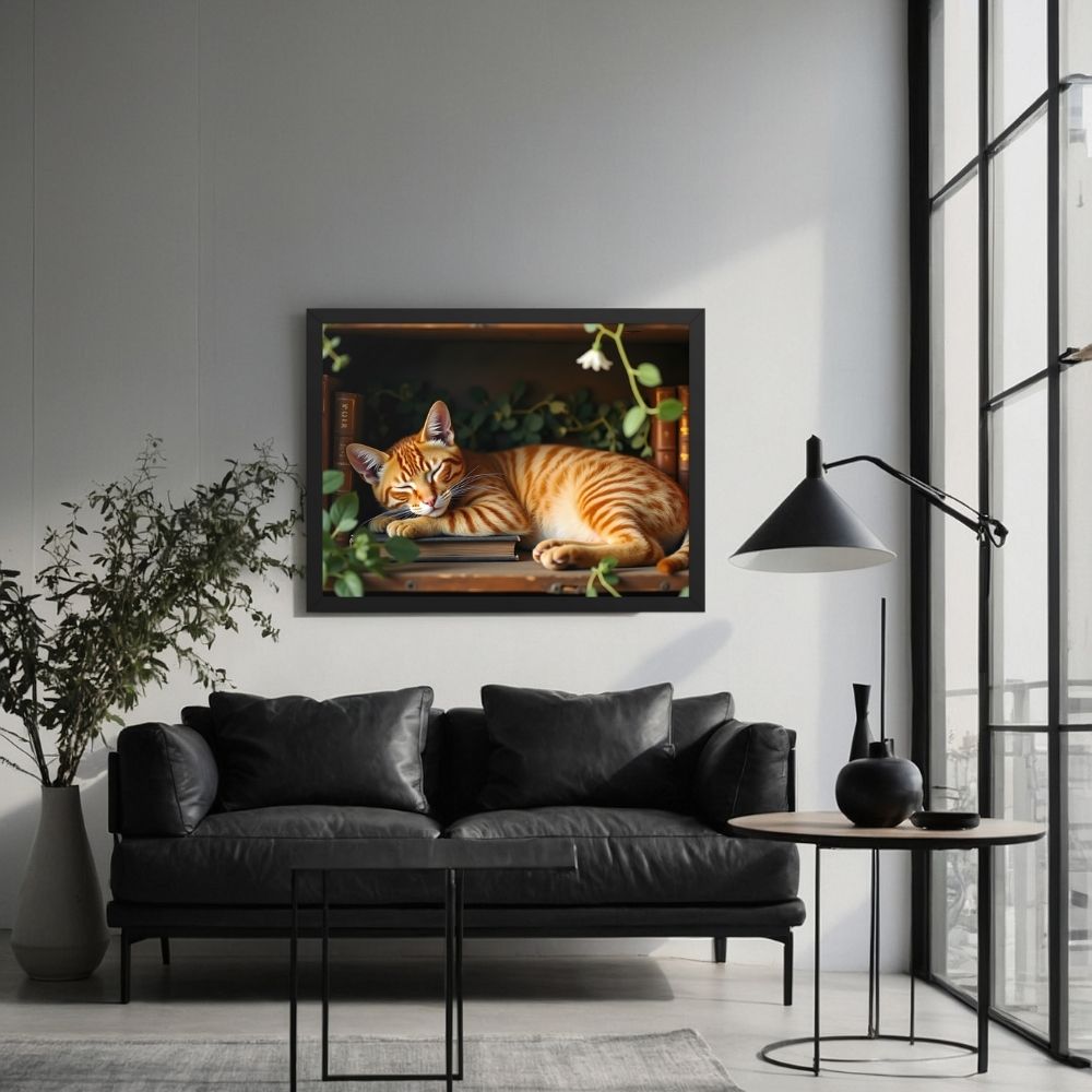 Œuvre murale Chat Érudit