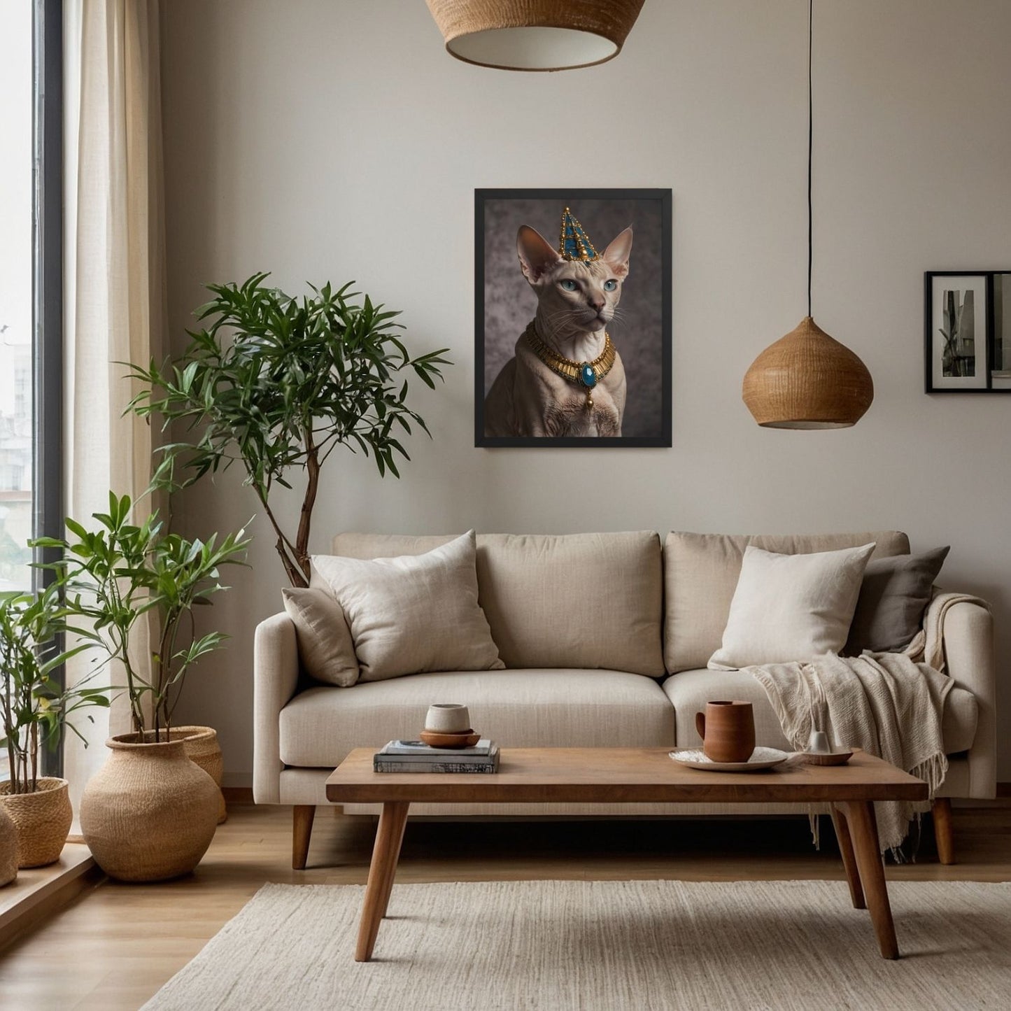 Cadre mural Chat Sphynx Royal