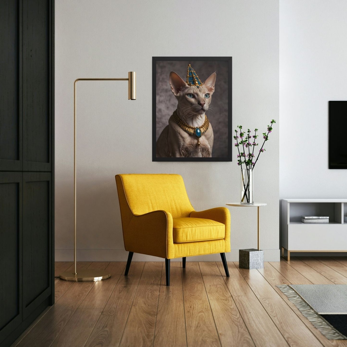 Art mural Chat Sphynx Royal