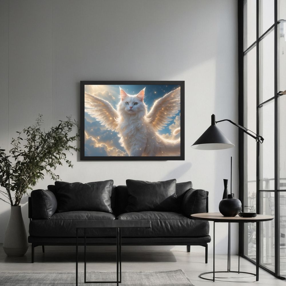Œuvre murale Chat Angélique