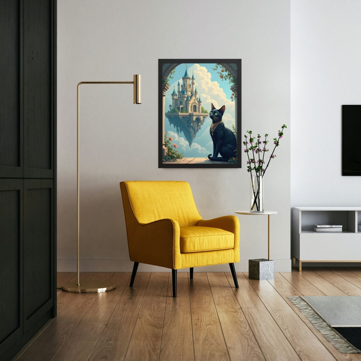Art mural Chat Majestueux