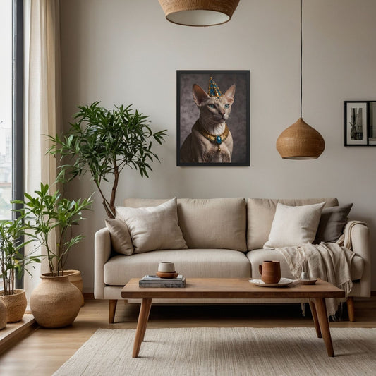 Cadre mural Chat Sphynx Royal