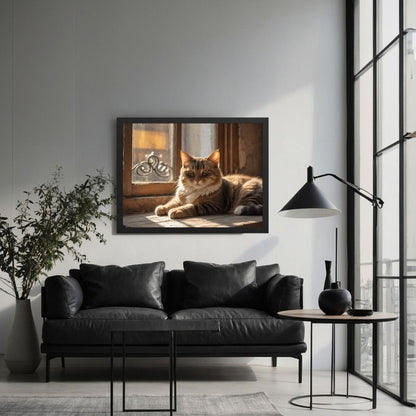Œuvre murale Chat Apaisé