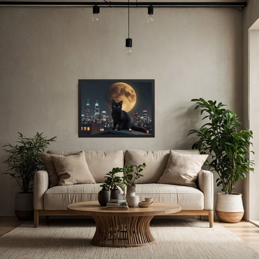 Cadre mural Chat Urbain Mystique 