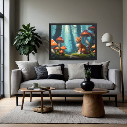 Art mural Chat Forêt