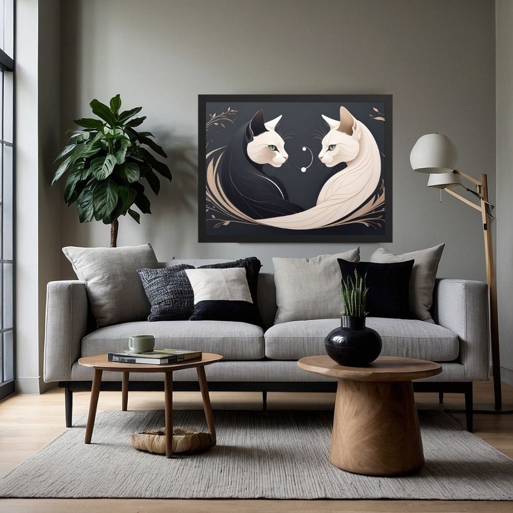 Art mural Chat Moderne