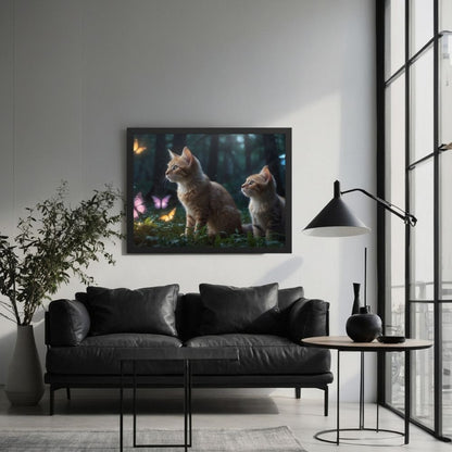 Œuvre murale Chaton Féérique