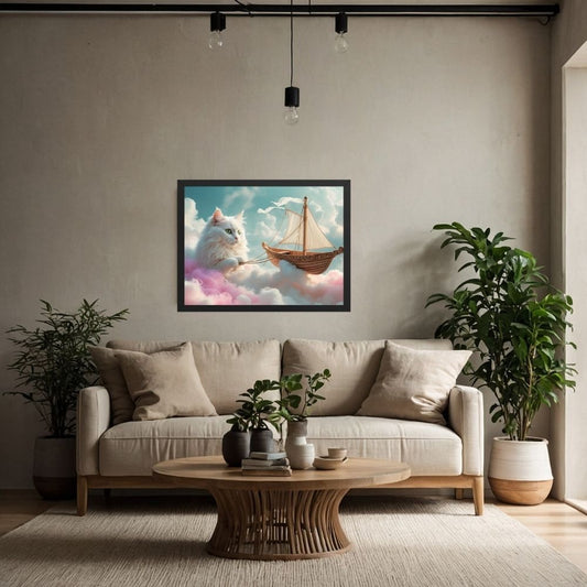 Cadre mural Chat Navigateur