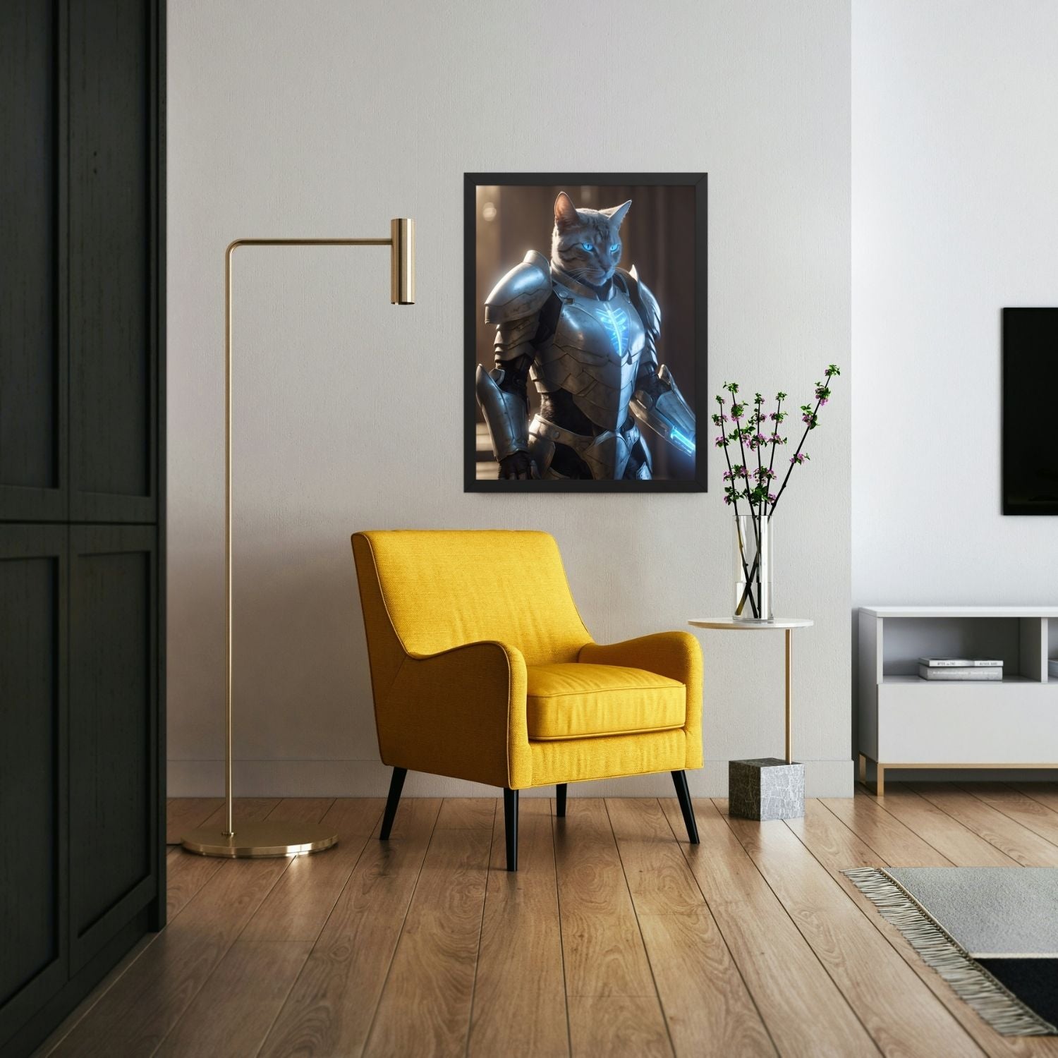 Art mural Chat Chevalier