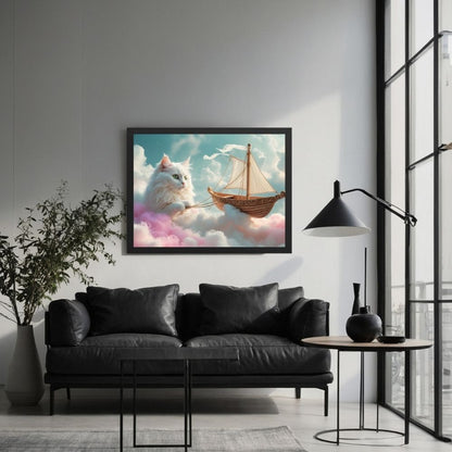 Œuvre murale Chat Navigateur