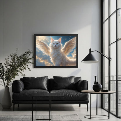 Œuvre murale Chat Angélique
