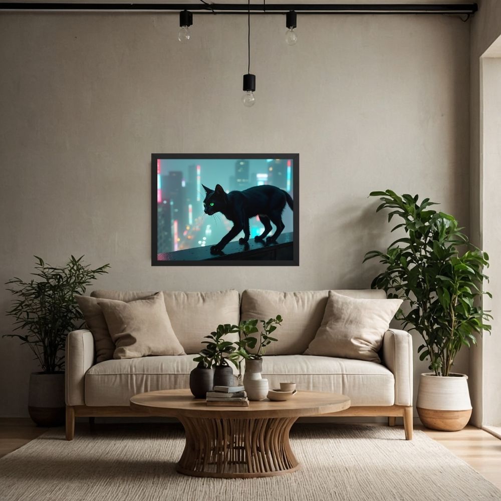 Cadre mural Chat Urbain