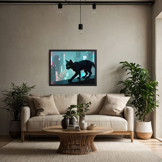 Cadre mural Chat Urbain
