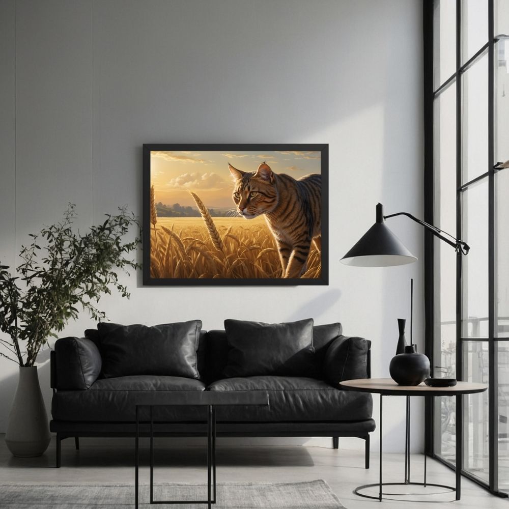 Œuvre murale Chat Champêtre
