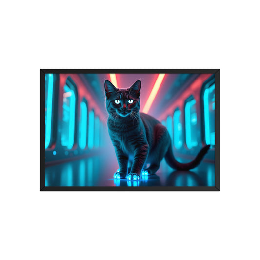 Tableau Chat Futuriste