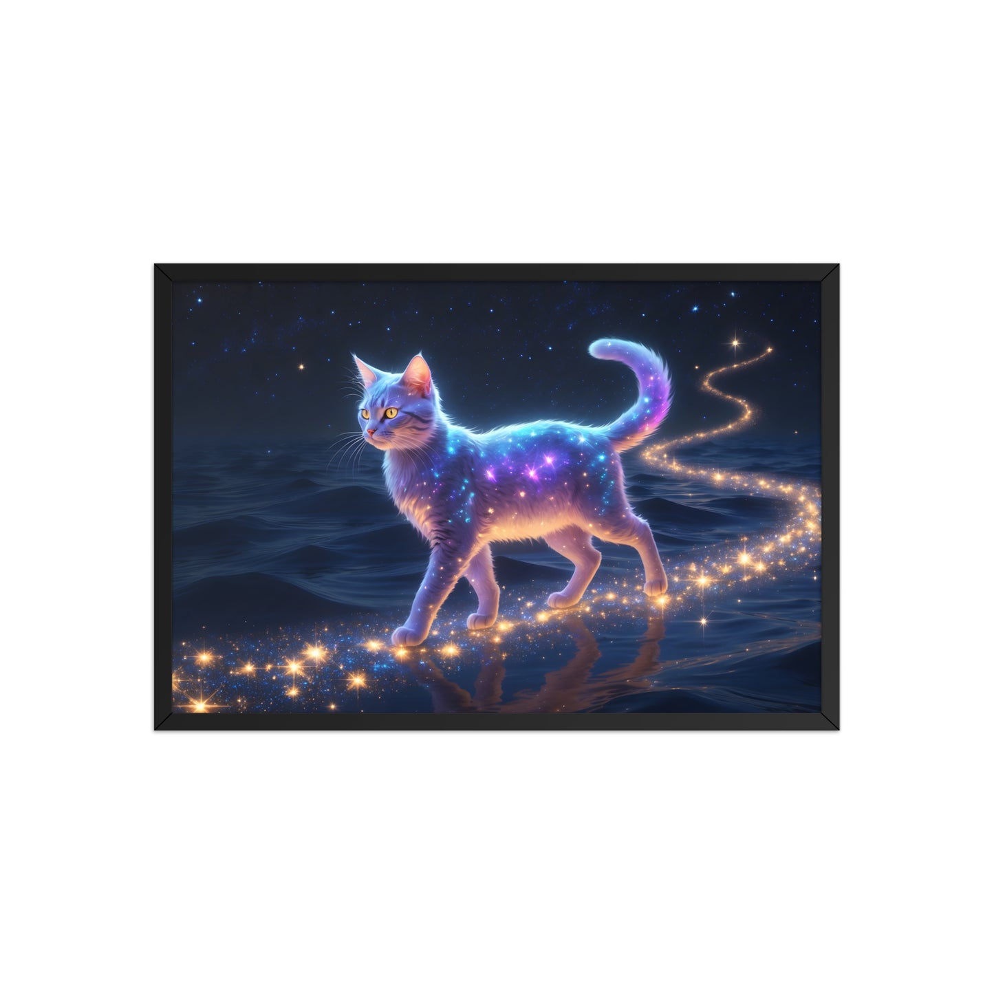 Tableau Chat Cosmique Fantastique 