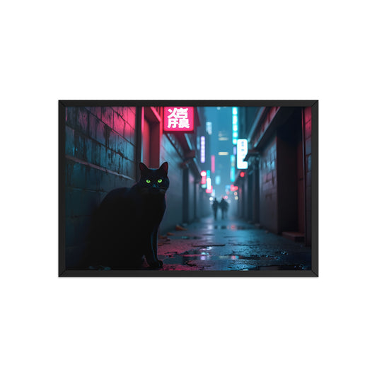 Tableau Chat Urbain Nocturne