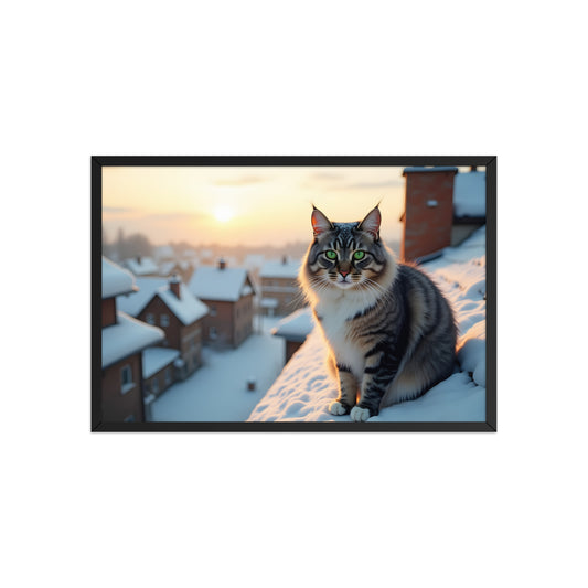 Tableau Chat Hivernal Réaliste 